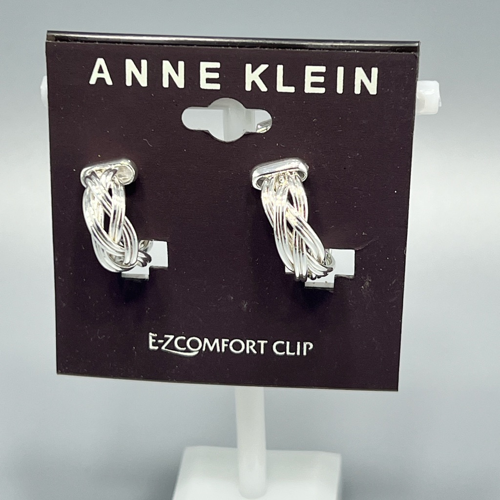 Anne Klein Comfort Silver Tone Clip Earrings 22$
